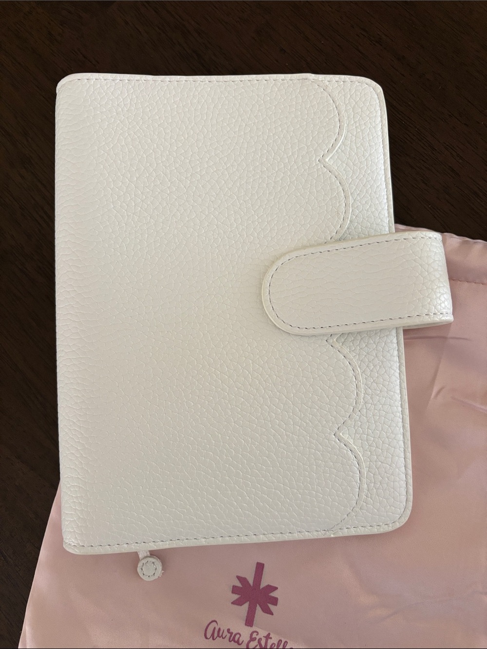 Aura Estelle B6 Airy Notebook Planner Cover Snow Angel White New with Dust bag - Picture 13 of 16